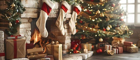 Activities and culture for New Year and Christmas festivals in the form of graphic advertising background