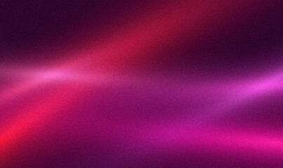 Abstract red pinm purple color wave on black background, grainy noisy banner backdrop design