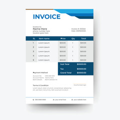 Obraz premium creative minimalist modern invoice design