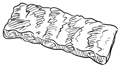 meat handdrawn illustration