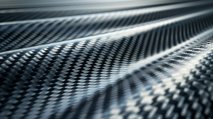 Close-Up of Wavy Carbon Fiber Surface
