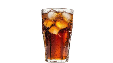 side view of ice coffee transparent isolated on white png