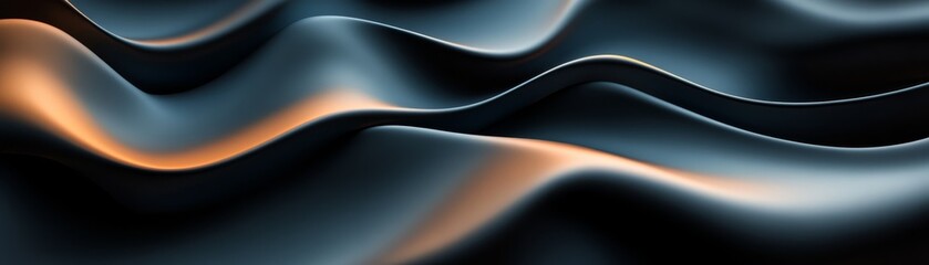 Abstract Blue and Orange Wavy Surface Background