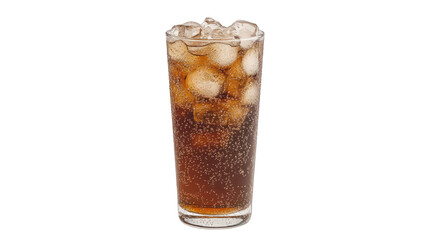 side view of ice coffee transparent isolated on white png