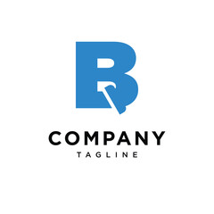 Letter B Plumbing Pipe Logo icon