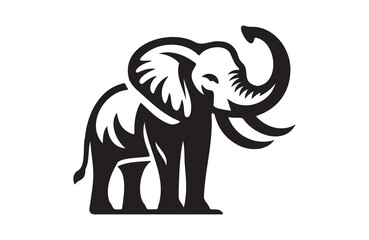 Fototapeta premium Elephant vector illustration of silhouettes