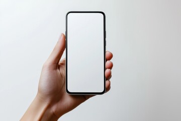 Hand Holding Smartphone Mockup Isolated created with Generative AI