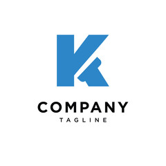 Letter K Plumbing Pipe Logo icon