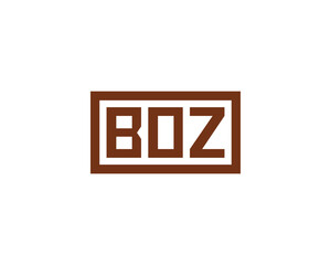 BOZ logo design vector template. BOZ