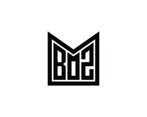 Fototapeta premium BOZ logo design vector template. BOZ