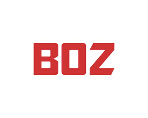 BOZ logo design vector template. BOZ