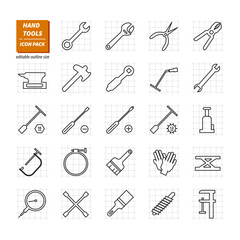 hand tols vector icon pack