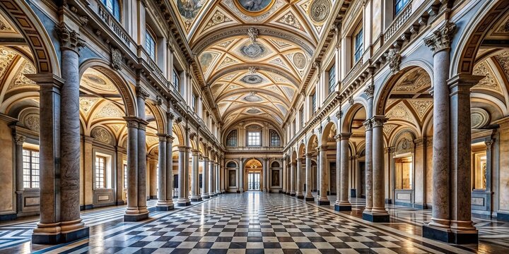 sterpiece the Palazzo Spada Forced perspective gallery by Francesco Borromini showcases a symmetrical hall that creates an illusion of infinite depth offering a unique visual experience for visitors
