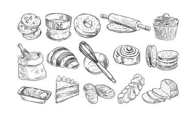 bakery handdrawn collection