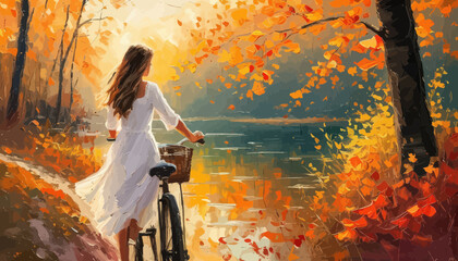 Autumn Leaves and Bicycle Ride