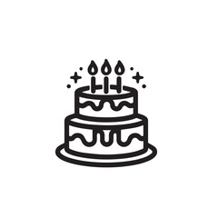 Cake silhouette. Cake vector illustration isolated on white background.