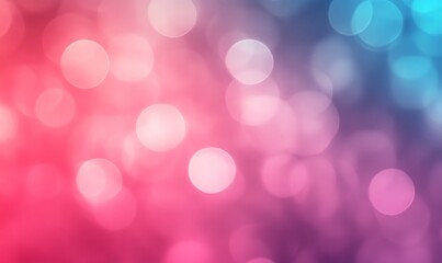 Blurred, defocused background with beautiful blue and pink bokeh