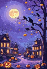 Halloween Night: A Tree Full of Trick-or-Treats