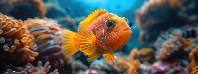 Fototapeta premium The diverse marine life of the Caspian Sea.