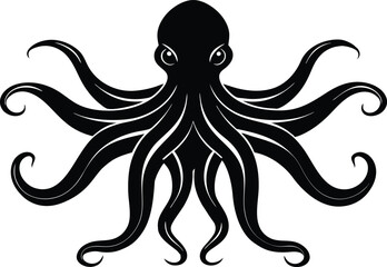 octopus silhouette vector illustration