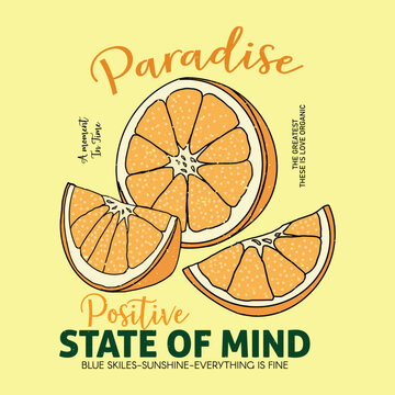 Vintage retro orange graphics, women's food fashion design, typography slogan text print, California summer print artwork, Orange graphic for t-shirt, sweatshirt print design,