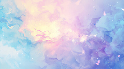 Fototapeta premium A soft, abstract artwork in pastel colors representing swirling clouds and gentle hues, creating a dreamy and enchanting visual experience.