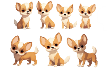 Chihuahua Fawn color short hair differenct angle 