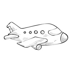plane handdrawn illustration