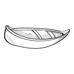 canoe handdrawn illustration