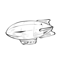 zeppelin handdrawn illustration © nikagraphic