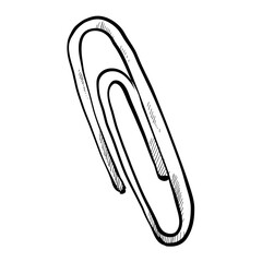 paper clip handdrawn illustration