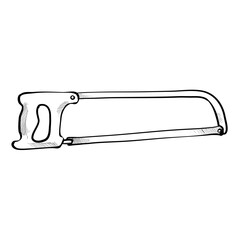 hacksaw handdrawn illustration