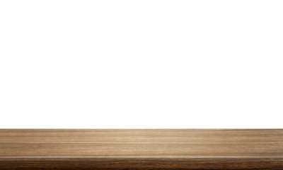 empty wooden table front view isolated PNG transparent