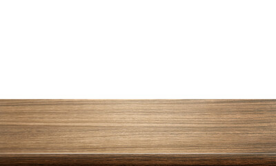 empty wooden table front view isolated PNG transparent