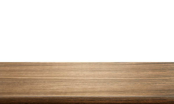 empty wooden table front view isolated PNG transparent