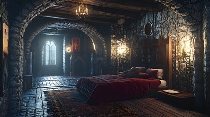 Medieval Bedroom Interior cool room design