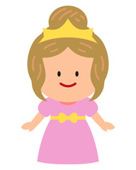 プリンセスの仮装のイラスト