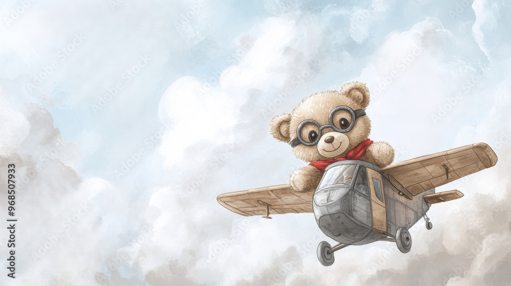 Sticker Teddy Pilot.