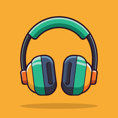 Headphone symbol vector illustration 