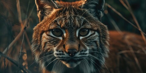 Close up of a Wild Bobcat