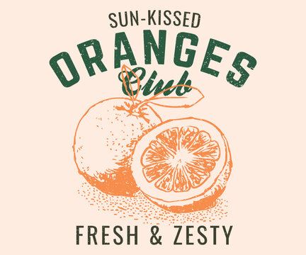 Orange Organic vibes slogan print design , vintage retro color college text graphics with grunge orange effects, girls graphic , women's print design, kids and men's t-shirt design