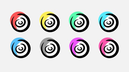 Rainbow colored abstract circles