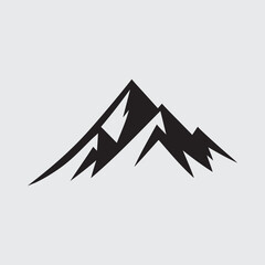 Mountain logo icon silhouette vector art illustration