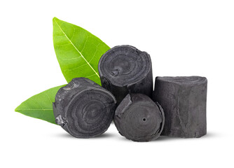 Natural wood charcoal, charcoal hard isolated on transparent png