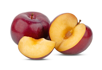 red  plums on transparent png