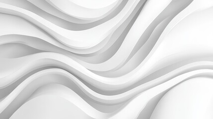 Obraz premium Elegant abstract white and light gray wave design featuring modern soft luxury texture with smooth, clean vector background for contemporary digital projects