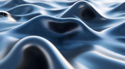 Obraz premium Abstract Blue 3D Wavy Surface Background