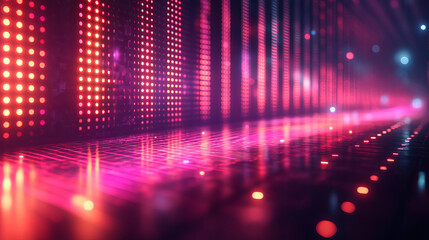 Obraz premium Abstract background with equalizer effect. Neon lights. Sound wave 
