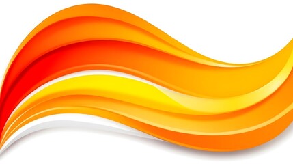 Abstract Orange Yellow Waves Background Design
