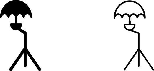 Unique Umbrella Stand Vector Icon